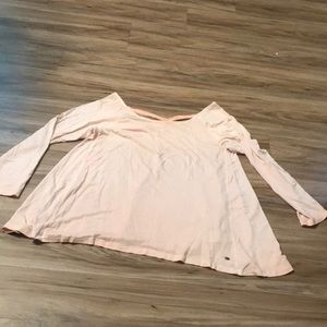 Soft and sexy light peach 3/4 long sleeve shirt